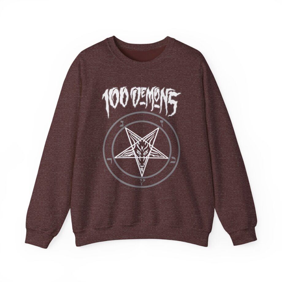 100 Demons Pentagram Unisex Heavy Blend™ Crewneck Sweatshirt