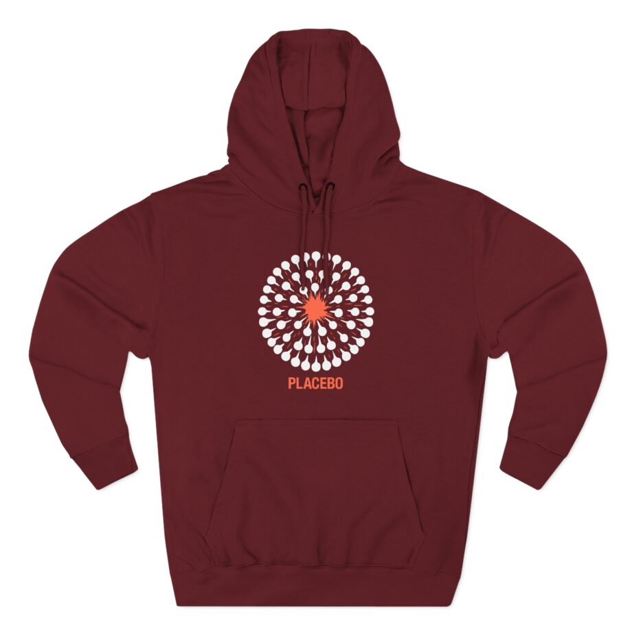 Placebo Pattern Three-Panel Fleece Hoodie