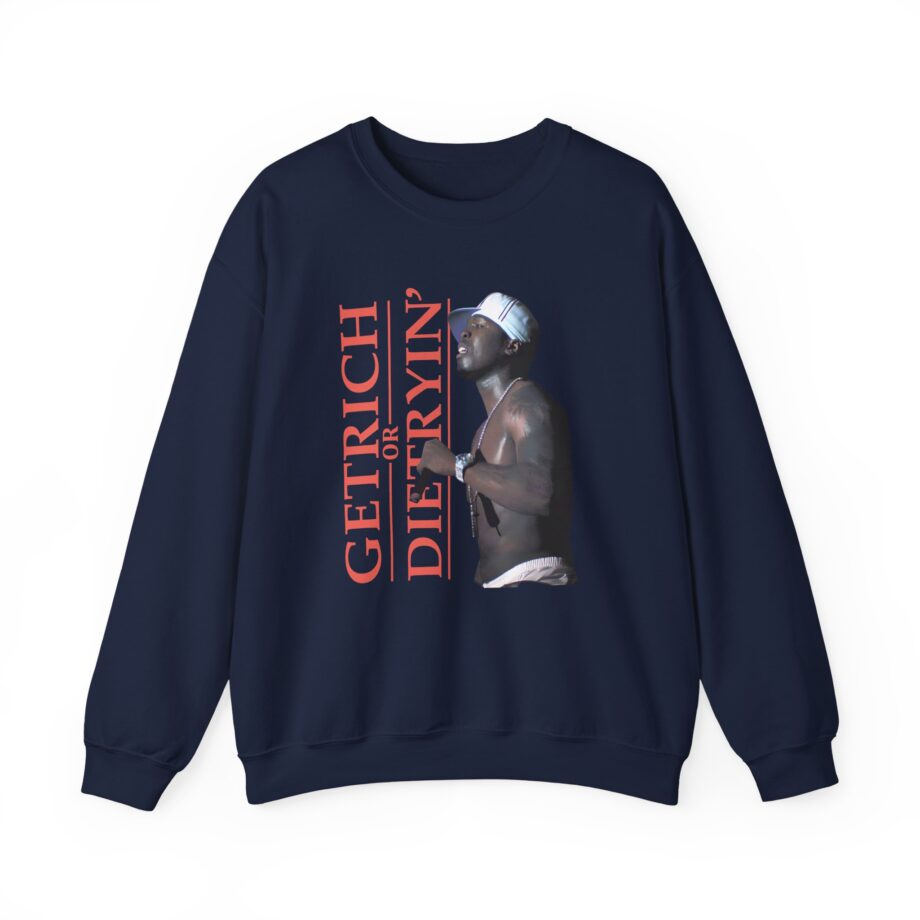 50 Cent Get Rich Logo Unisex Heavy Blend™ Crewneck Sweatshirt