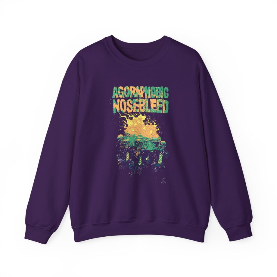 Agoraphobic Nosebleed Burning Coffin Unisex Heavy Blend™ Crewneck Sweatshirt