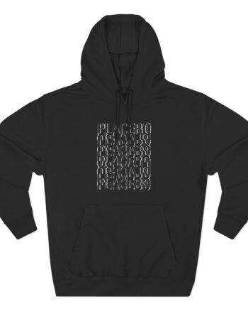 Placebo Black & White Glitch Three-Panel Fleece Hoodie