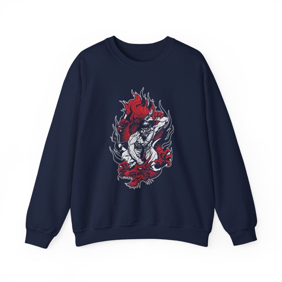 100 Demons Samurai Dragon Unisex Heavy Blend™ Crewneck Sweatshirt