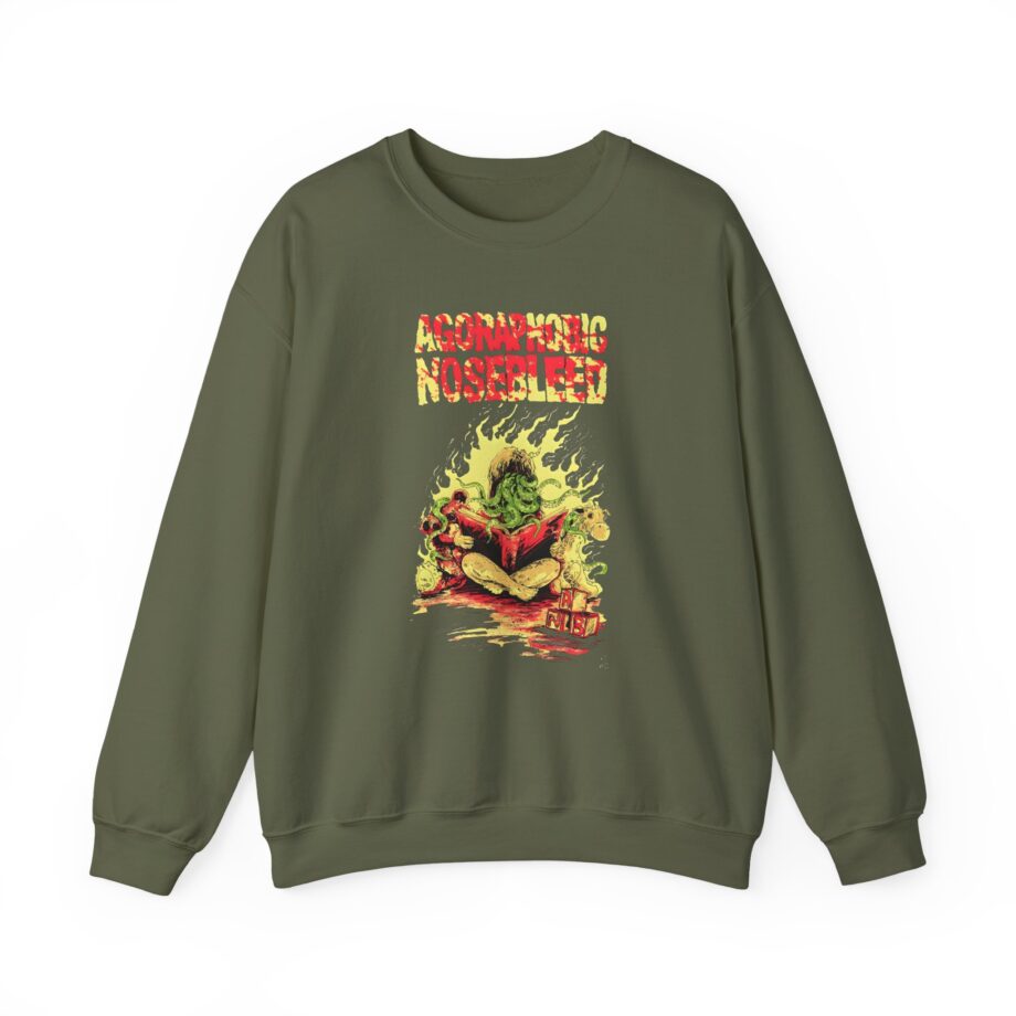 Agoraphobic Nosebleed Octo Book Unisex Heavy Blend™ Crewneck Sweatshirt
