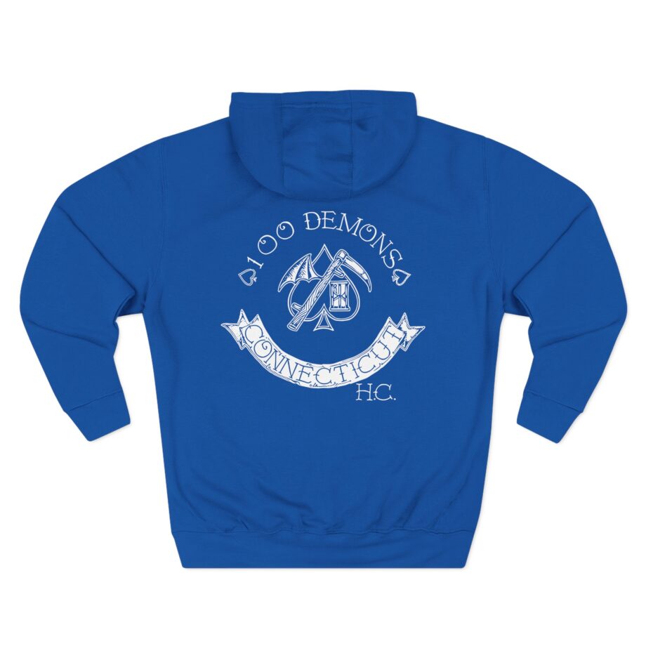 100 Demons Spade Sickle Three-Panel Fleece Hoodie