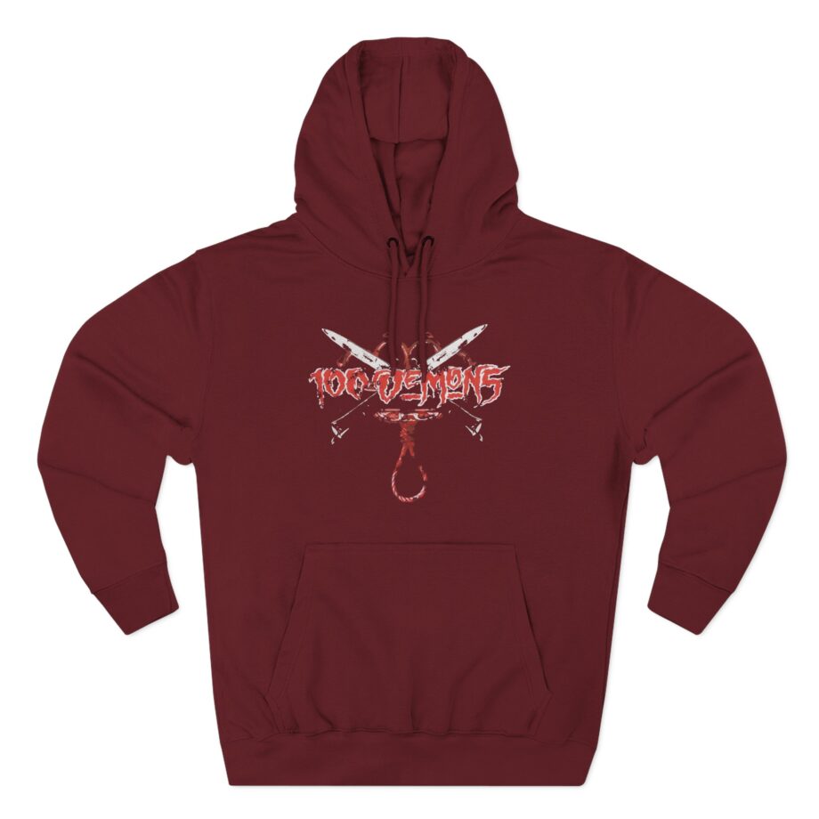 100 Demons Three-Panel Fleece Hoodie