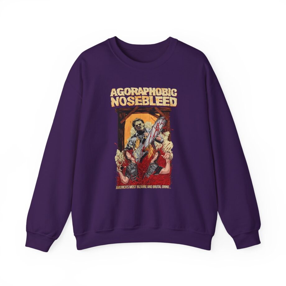 Agoraphobic Nosebleed Leatherface Unisex Heavy Blend™ Crewneck Sweatshirt