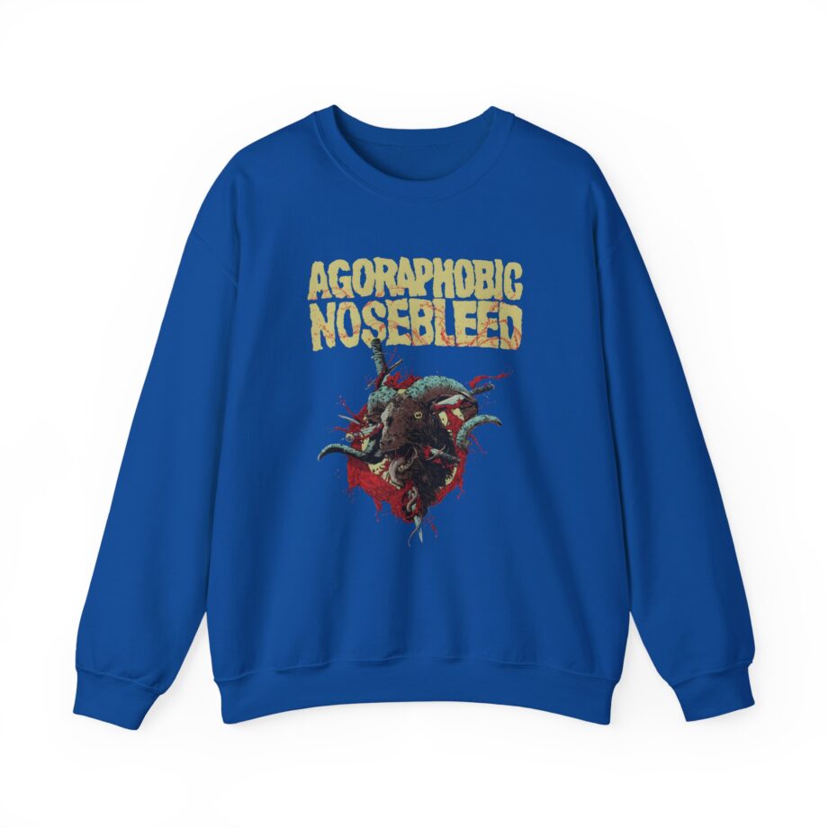 Agoraphobic Nosebleed Goat Head Unisex Heavy Blend™ Crewneck Sweatshirt