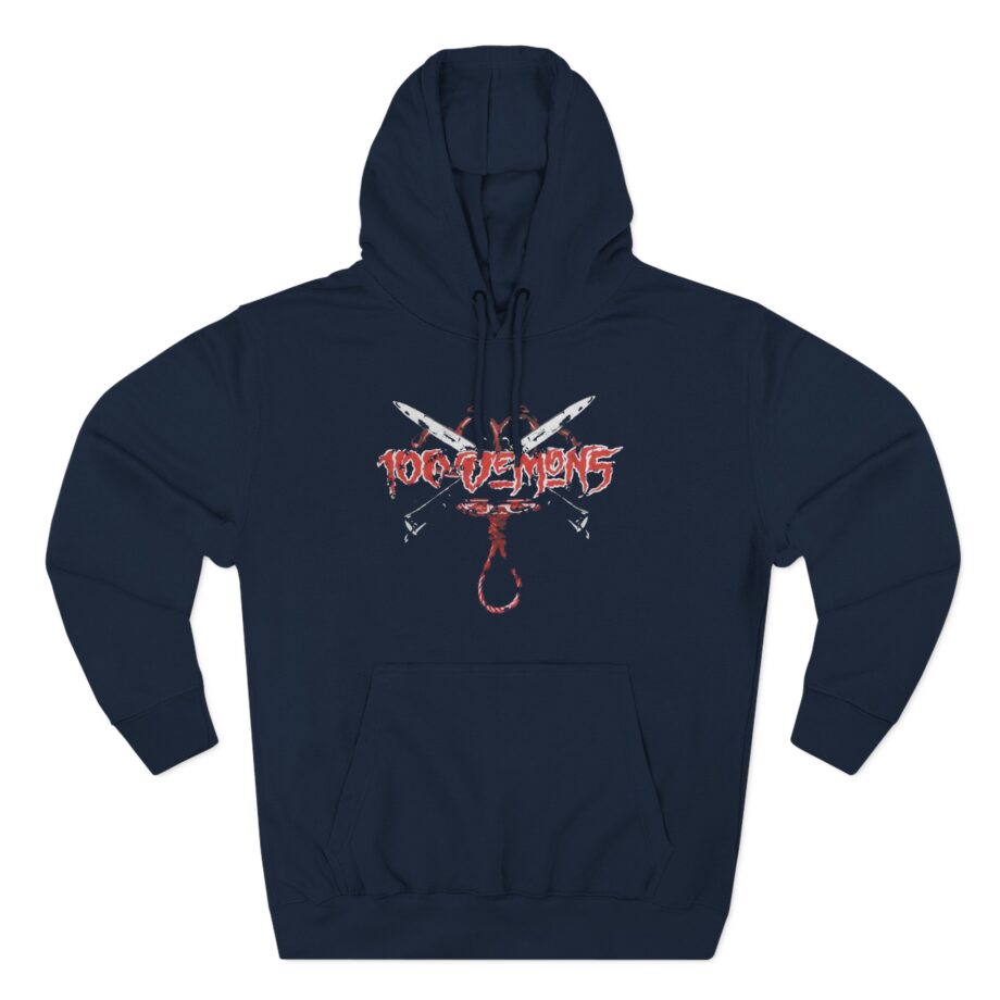 100 Demons Three-Panel Fleece Hoodie