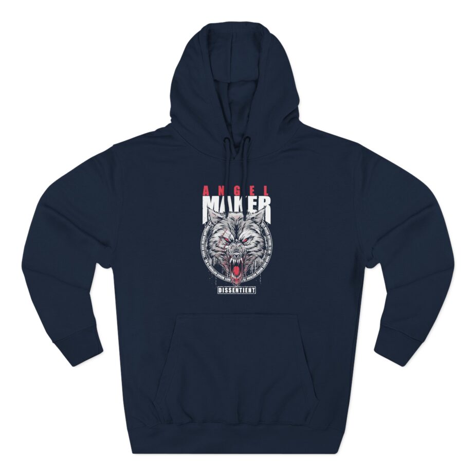 Angelmaker Battle Wolf Three-Panel Fleece Hoodie