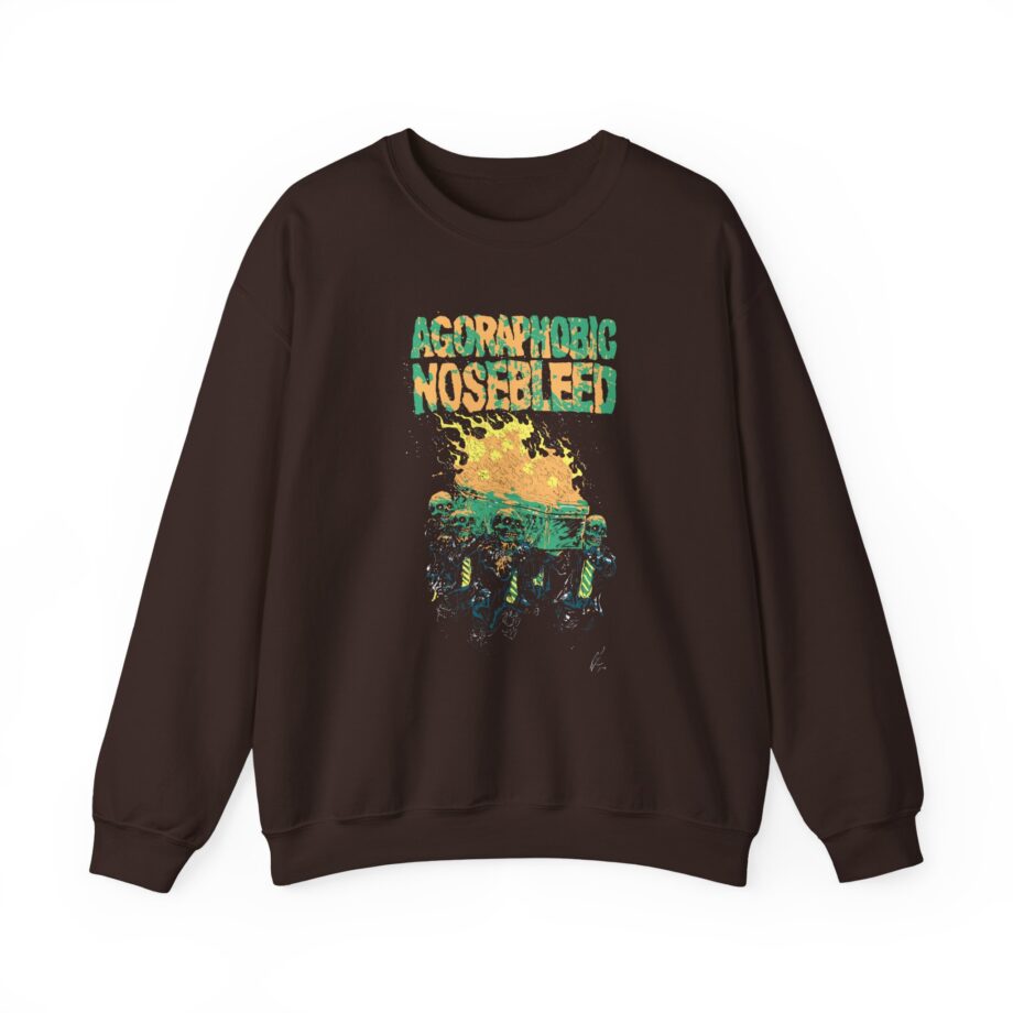 Agoraphobic Nosebleed Burning Coffin Unisex Heavy Blend™ Crewneck Sweatshirt