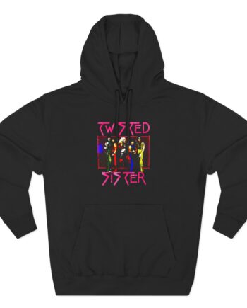 Vintage Group Photo Twisted Sister Three-Panel Fleece Hoodie