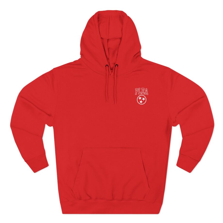 A Plea for Purging Plea Three-Panel Fleece Hoodie