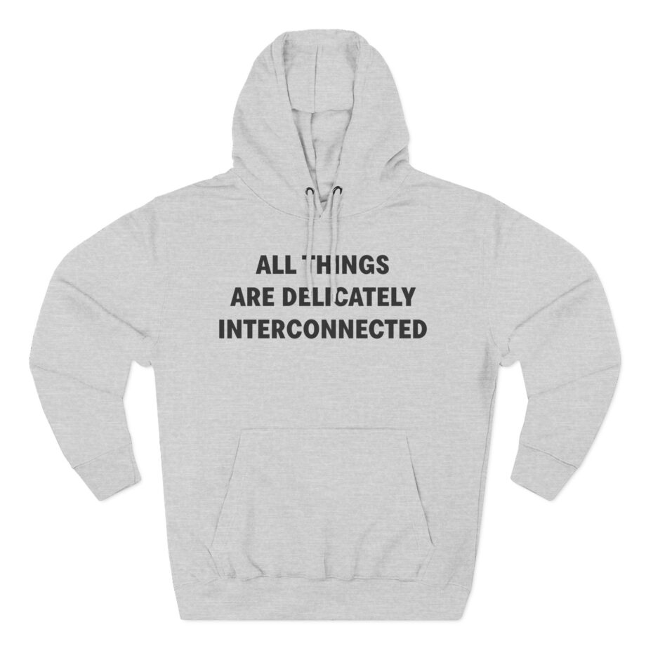Jenny Holzer All Things Are Delicately Interconnected Three-Panel Fleece Hoodie