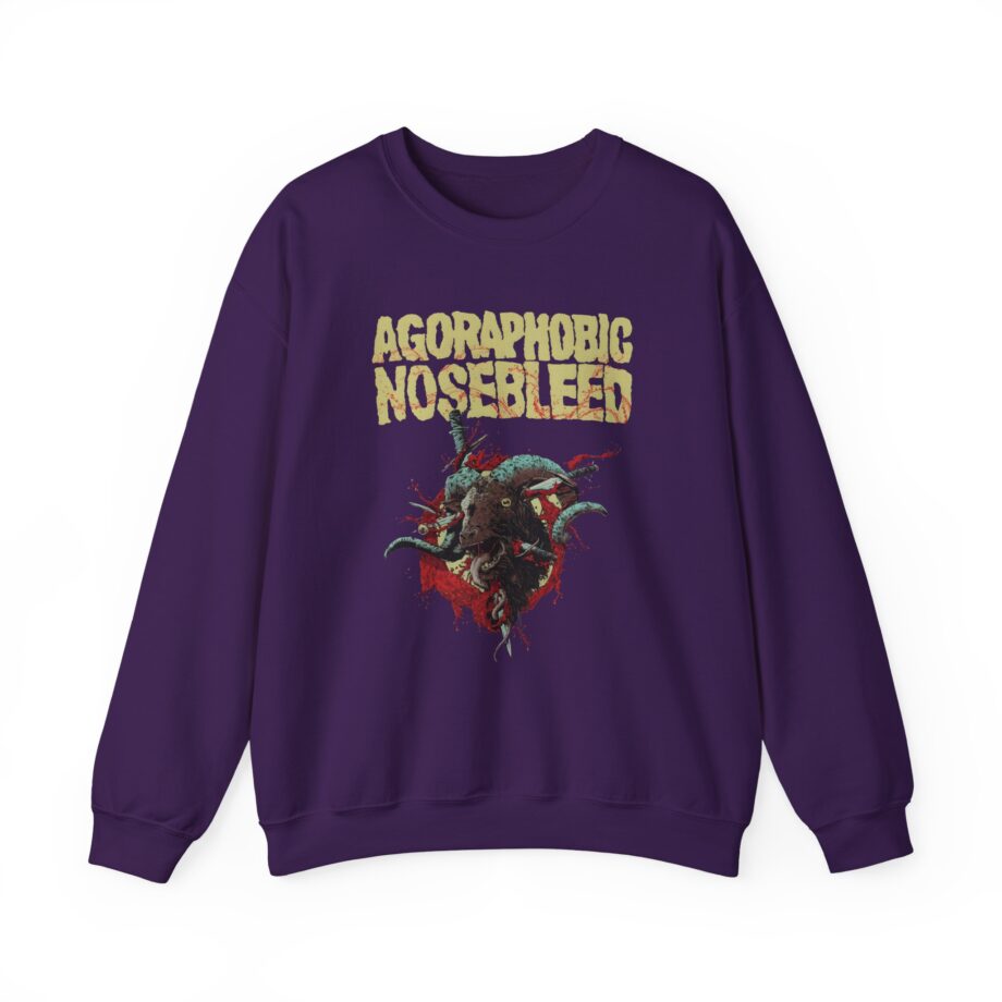Agoraphobic Nosebleed Goat Head Unisex Heavy Blend™ Crewneck Sweatshirt