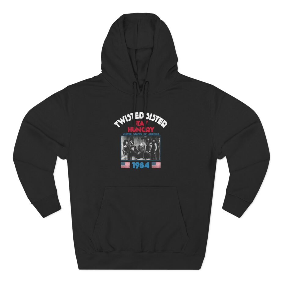 1984 Stay Hungry Tour Twisted Sister Three-Panel Fleece Hoodie