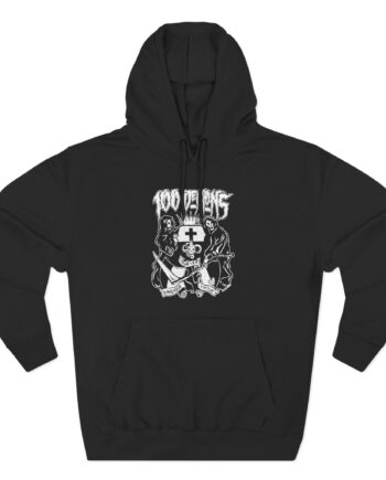 100 Demons Three-Panel Fleece Hoodie