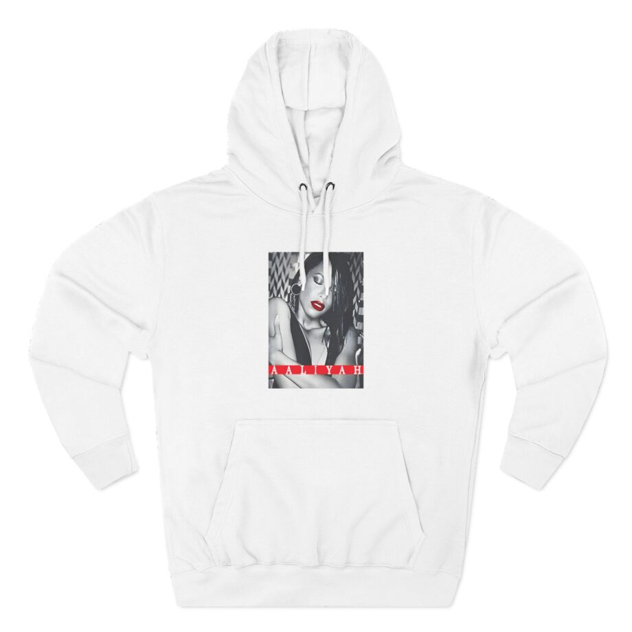 Aaliyah Red Lips Three-Panel Fleece Hoodie