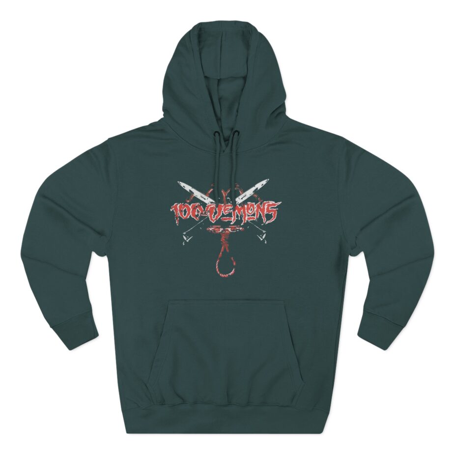 100 Demons Three-Panel Fleece Hoodie