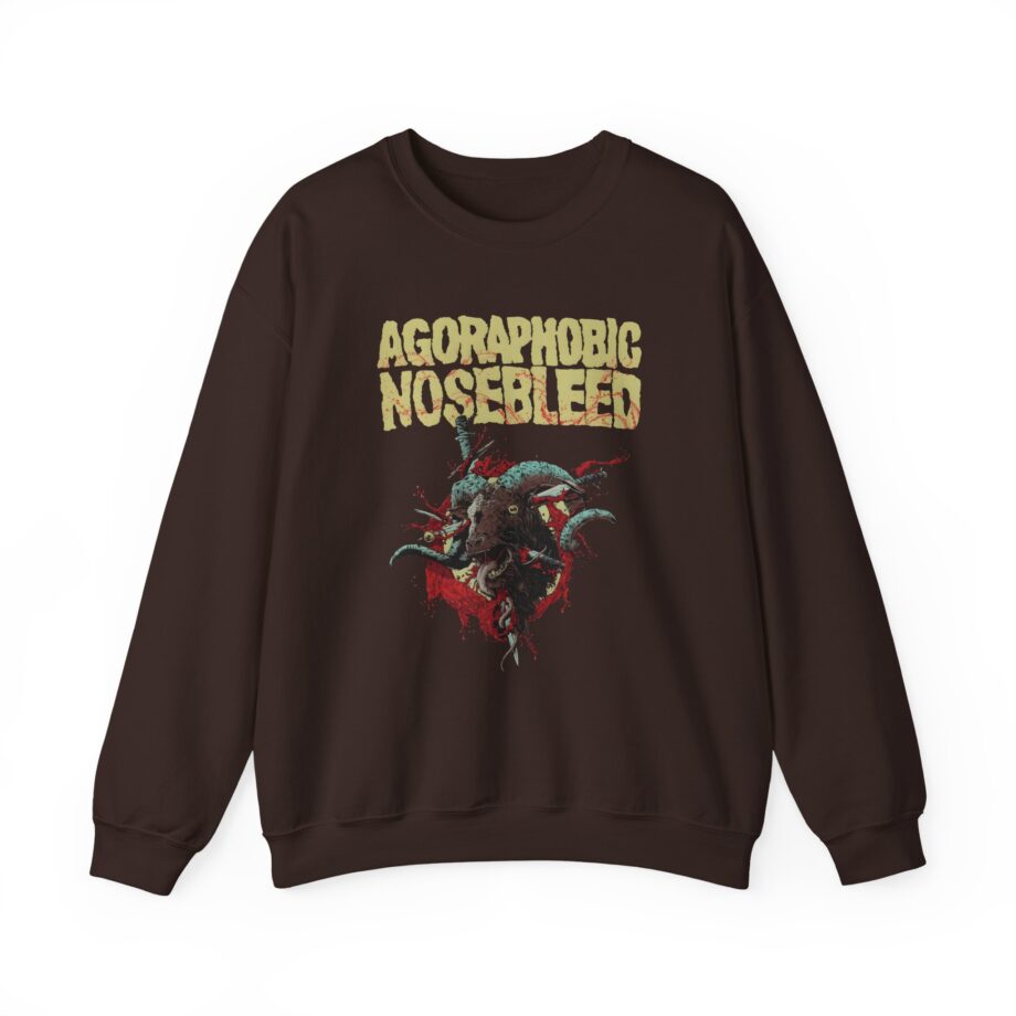 Agoraphobic Nosebleed Goat Head Unisex Heavy Blend™ Crewneck Sweatshirt