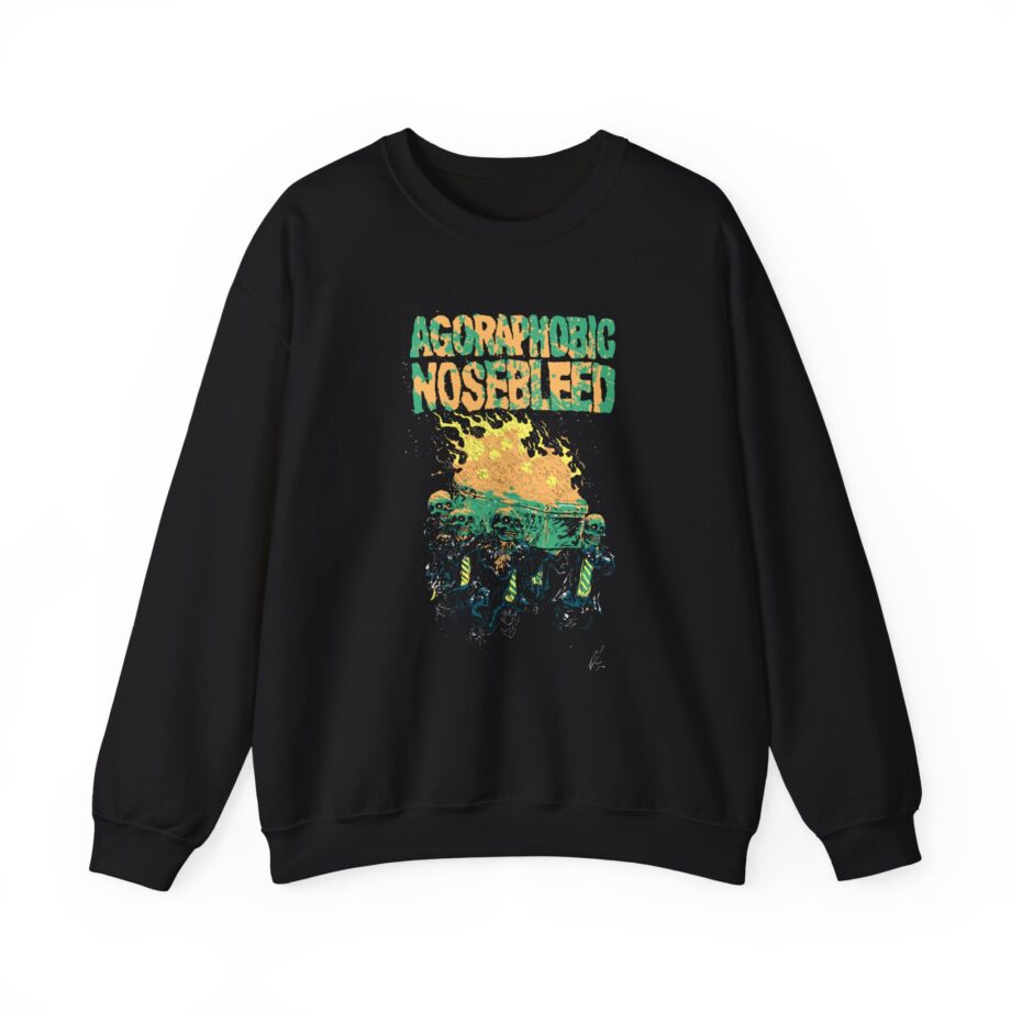 Agoraphobic Nosebleed Burning Coffin Unisex Heavy Blend™ Crewneck Sweatshirt