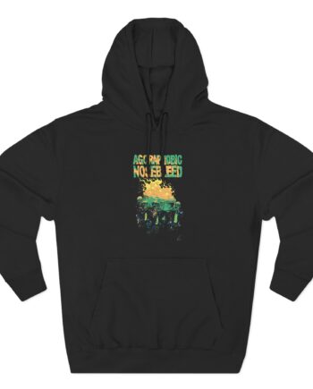 Agoraphobic Nosebleed Burning Coffin Three-Panel Fleece Hoodie