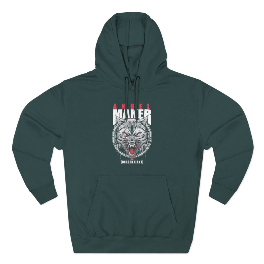 Angelmaker Battle Wolf Three-Panel Fleece Hoodie