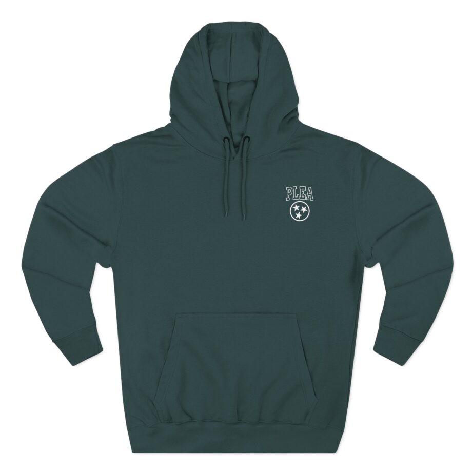 A Plea for Purging Plea Three-Panel Fleece Hoodie