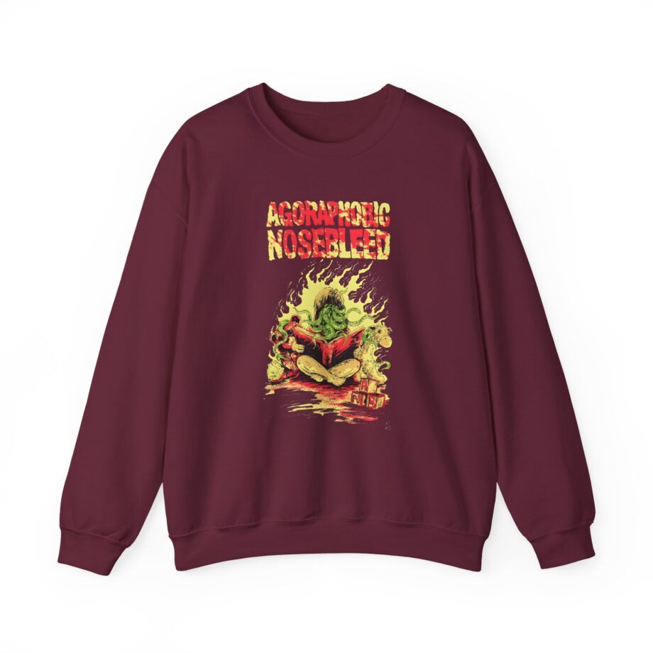 Agoraphobic Nosebleed Octo Book Unisex Heavy Blend™ Crewneck Sweatshirt