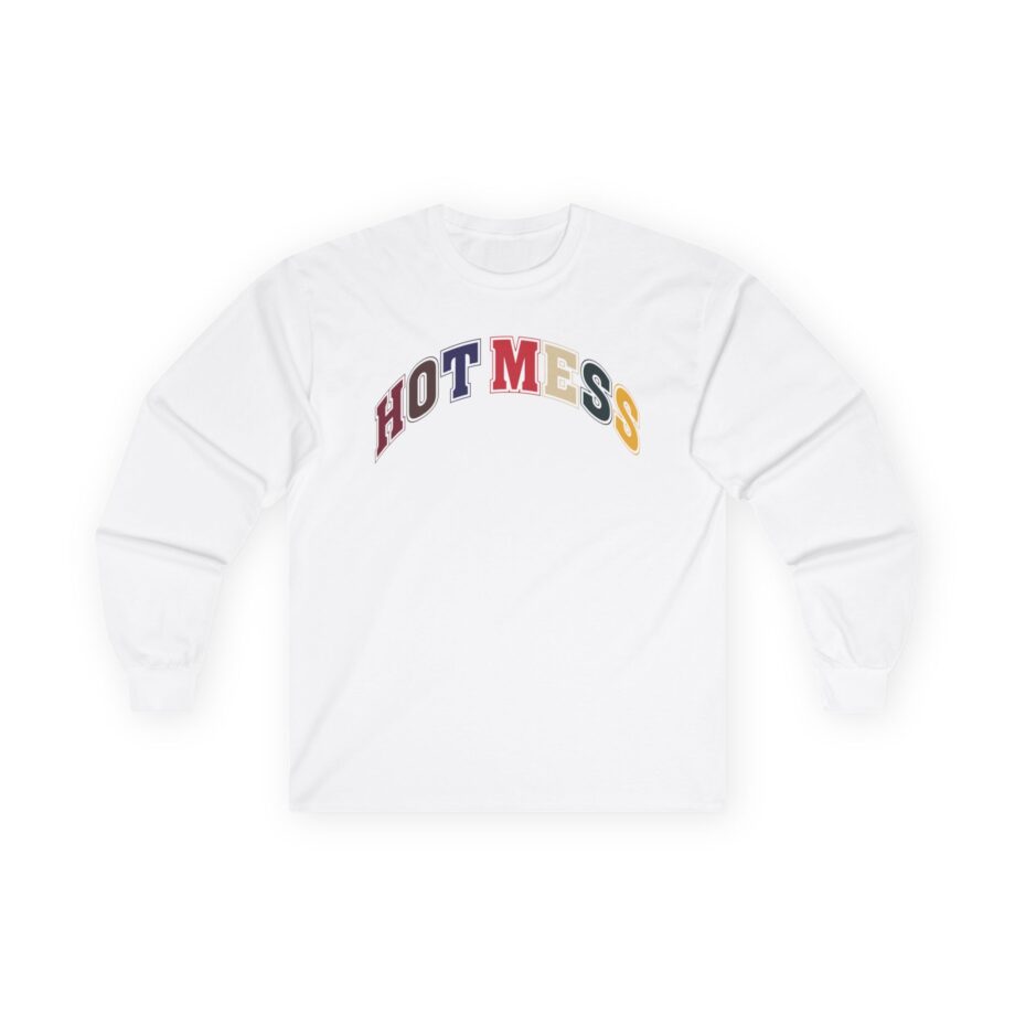 Alix Earle Hot Mess Varsity Unisex Ultra Cotton Long Sleeve Tee