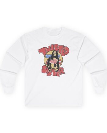 Ladies Stars and Stripes Twisted Sister Unisex Ultra Cotton Long Sleeve Tee