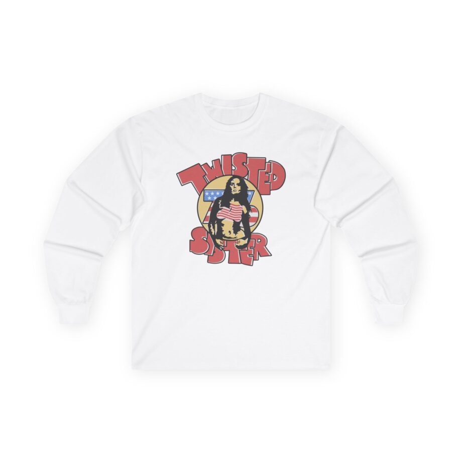 Ladies Stars and Stripes Twisted Sister Unisex Ultra Cotton Long Sleeve Tee
