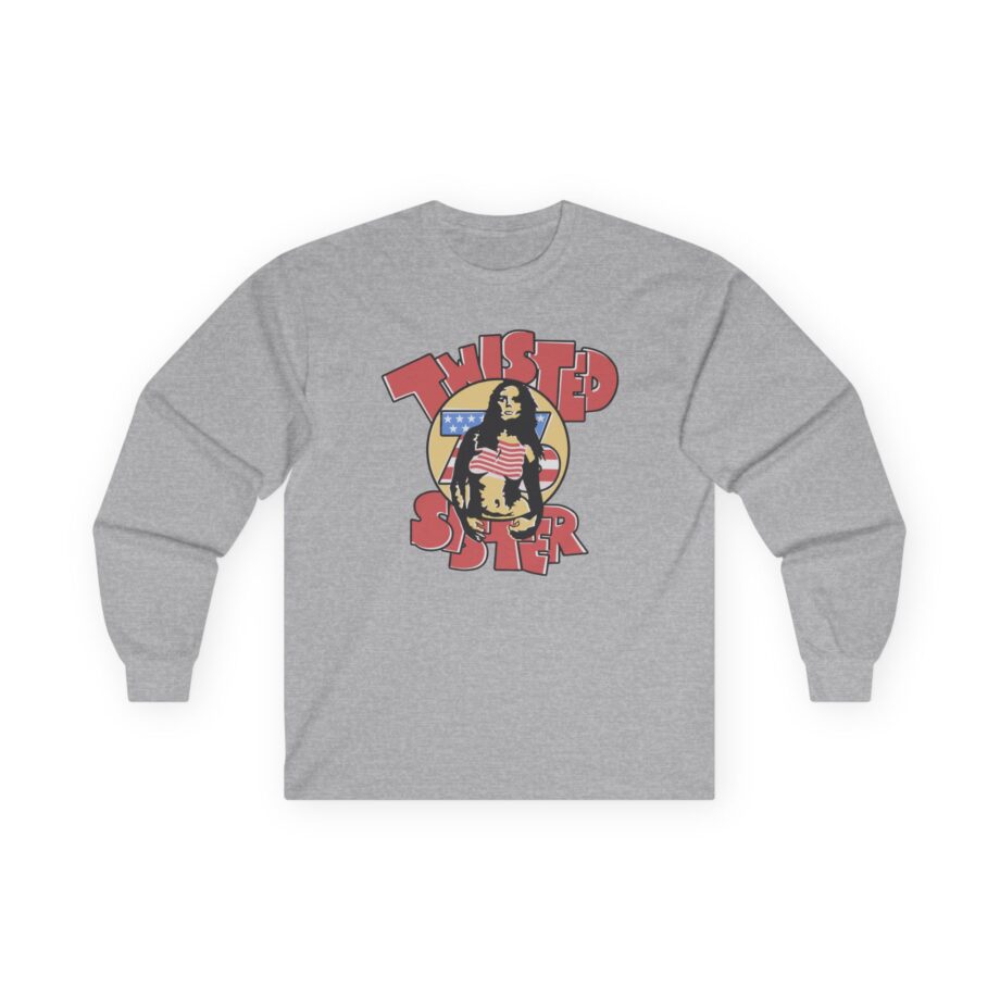 Ladies Stars and Stripes Twisted Sister Unisex Ultra Cotton Long Sleeve Tee