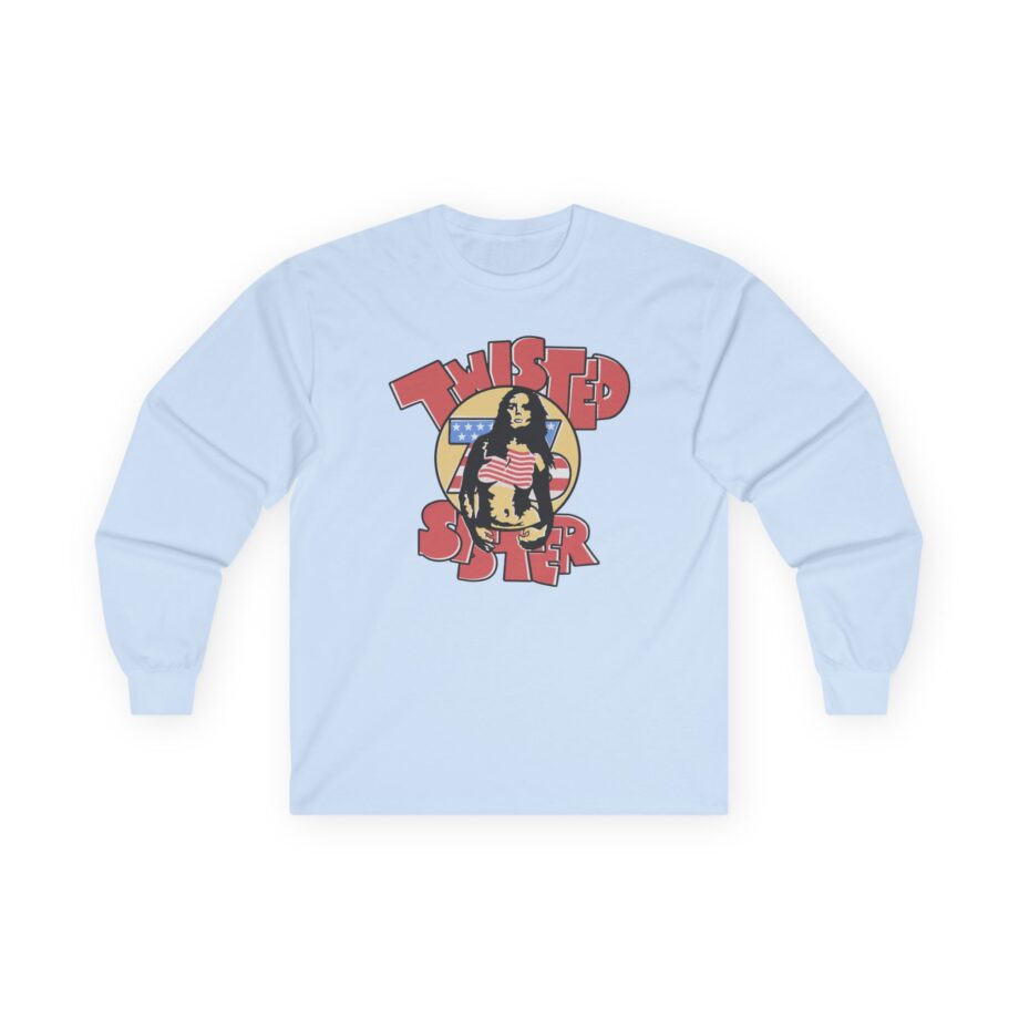 Ladies Stars and Stripes Twisted Sister Unisex Ultra Cotton Long Sleeve Tee